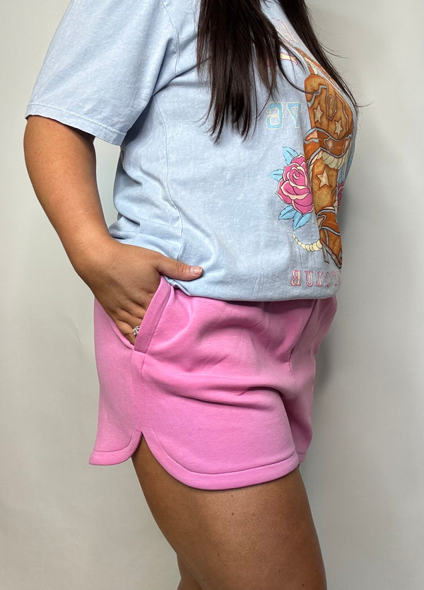On Point Scuba Shorts- Pink
