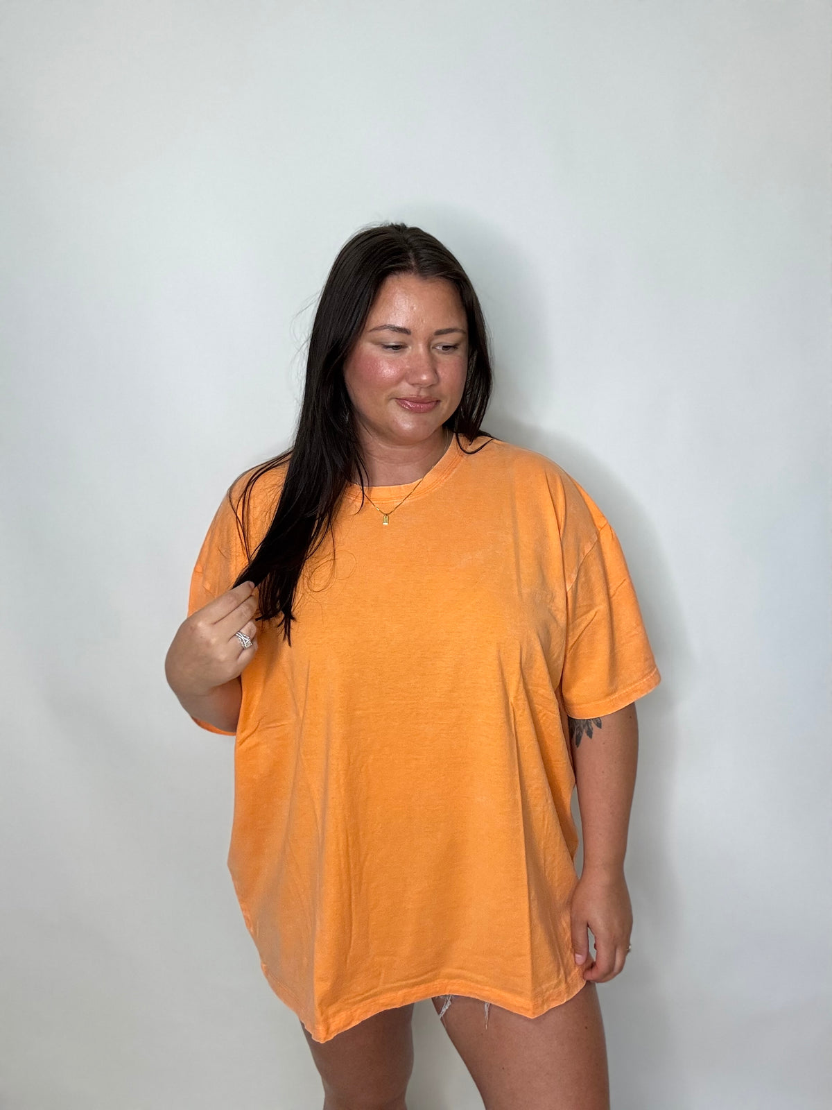 Dayglow Oversized Boxy Tee- Orange