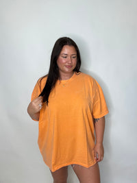 Dayglow Oversized Boxy Tee- Orange
