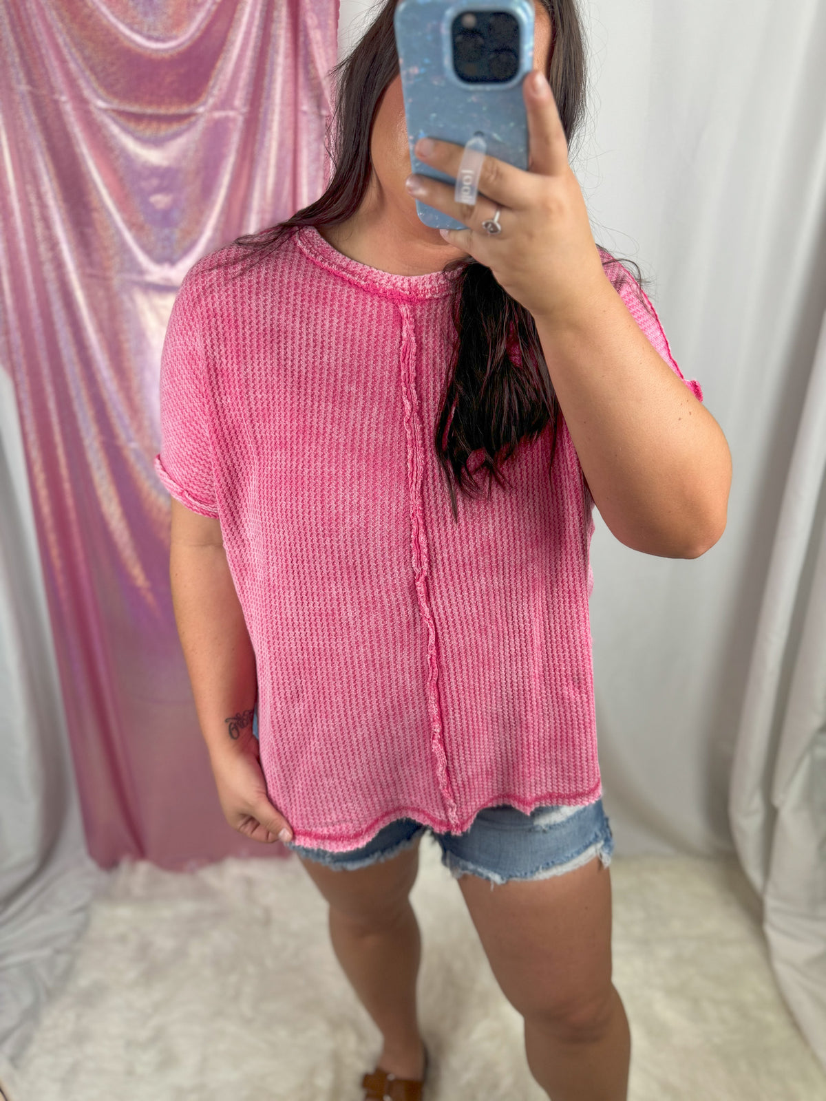Good Time Waffle Top- 5 Colors