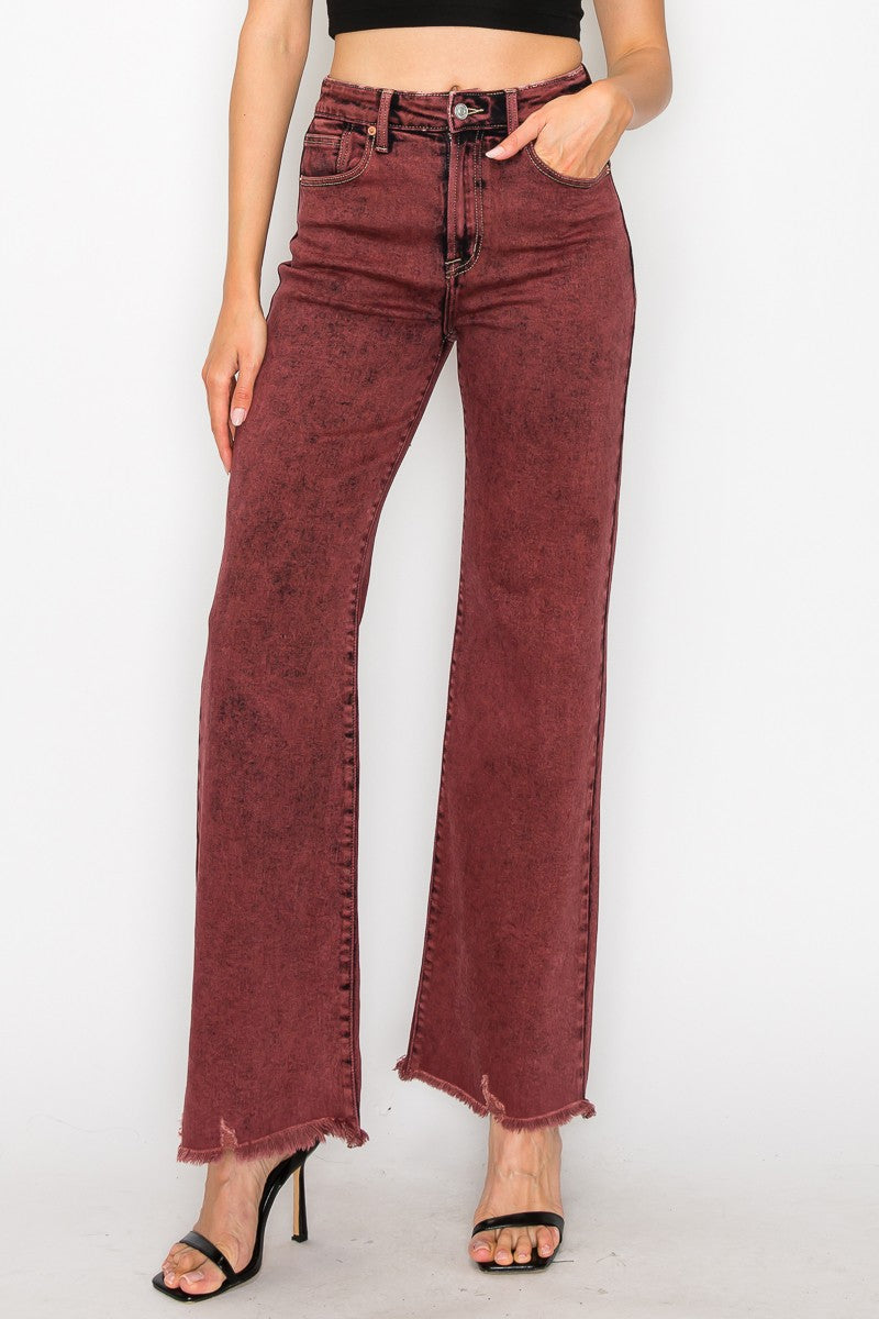 Artemis Vintage - Burgundy Vintage Flare Jeans