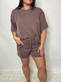 Bet On It Ribbed Set - Chocolate