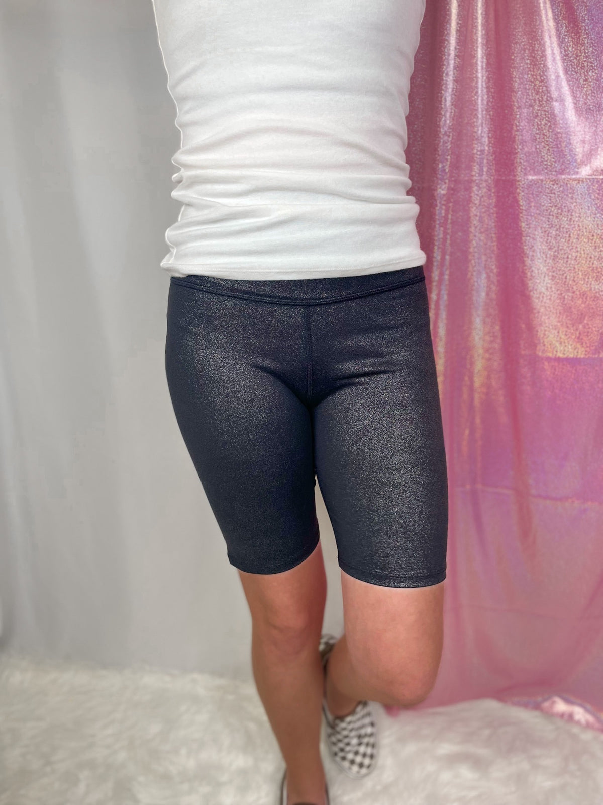 Metallic Bike Shorts