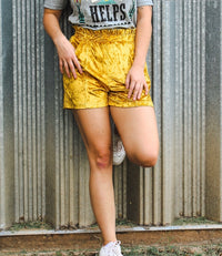 Here Comes the Sun Velvet Shorts