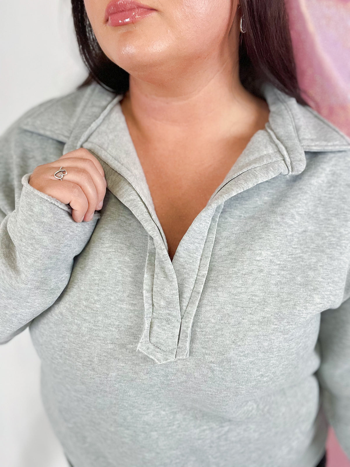 Fleece Lined Pullover Top