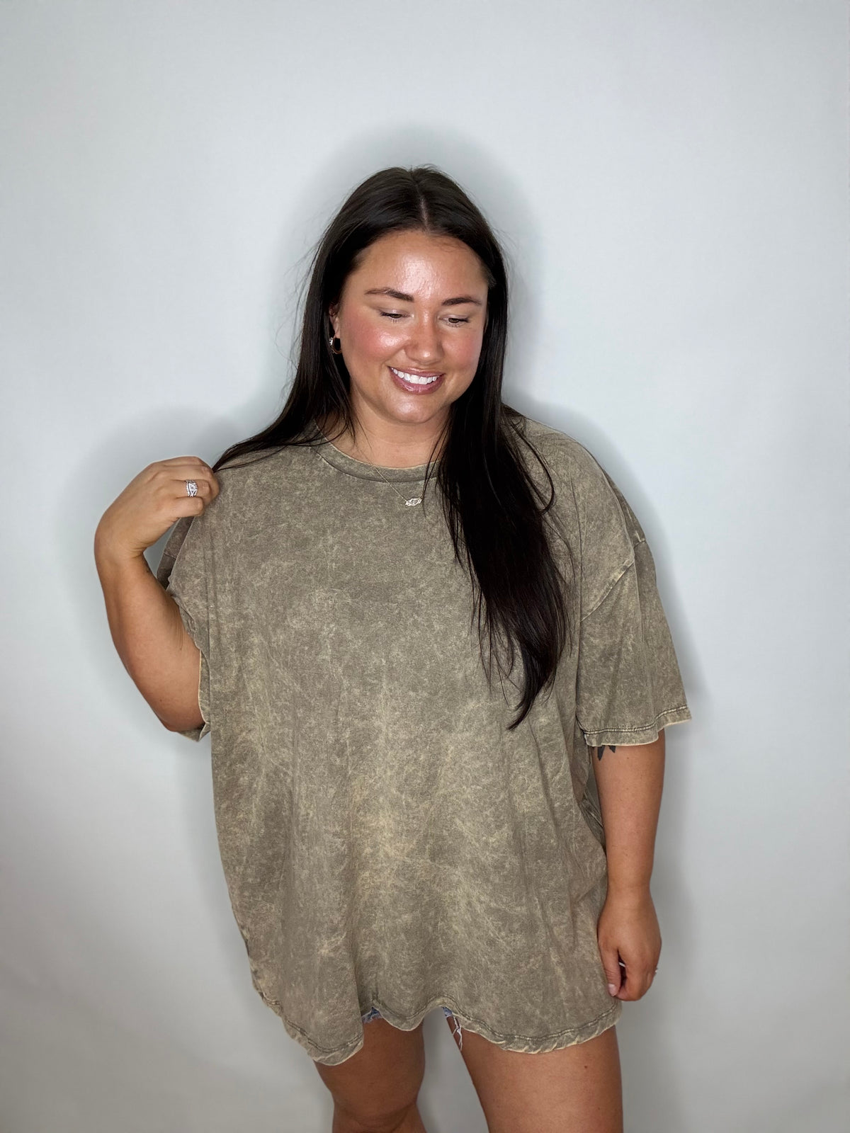 Dayglow Oversized Boxy Tee- Mocha