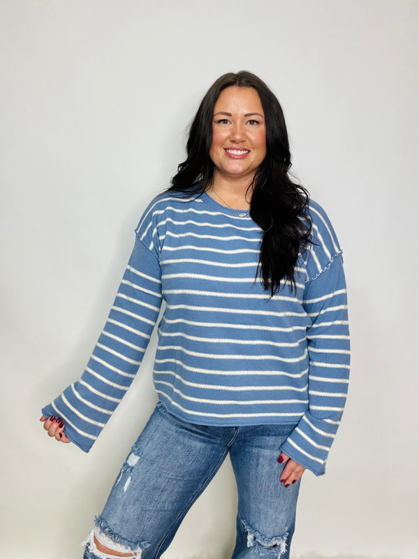 Caroline Soft Striped Sweater Top