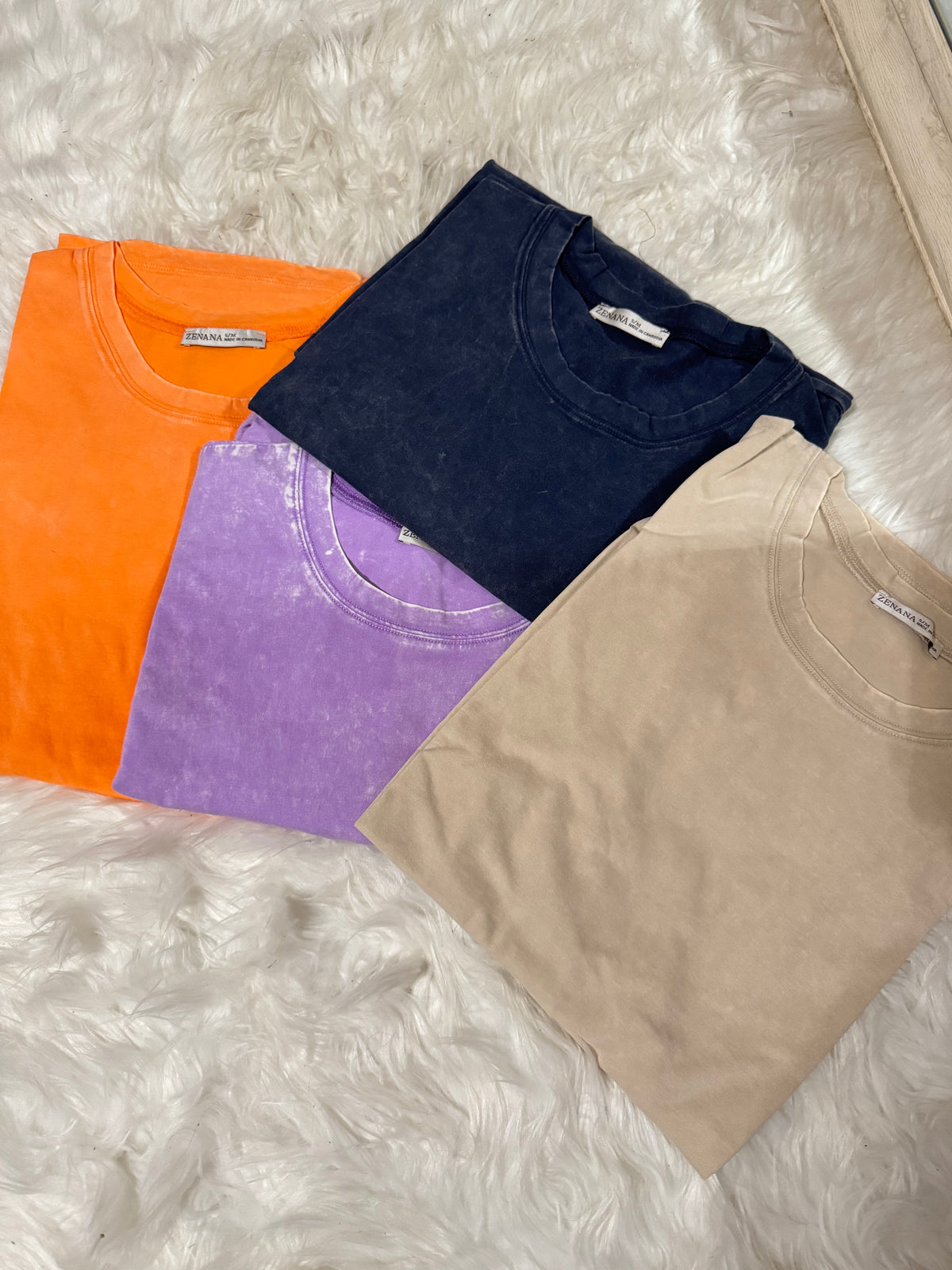 Dayglow Oversized Boxy Tee- Blueberry