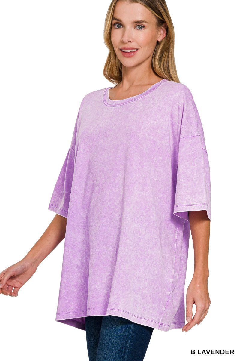 Dayglow Oversized Boxy Tee- Lavender