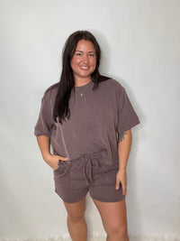 Bet On It Ribbed Set - Chocolate