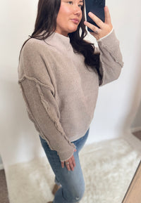 Cinnamon Sugar Mock Neck Sweater