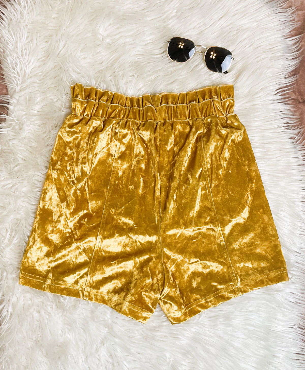 Here Comes the Sun Velvet Shorts