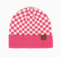 C.C Checkered Wool Beanie